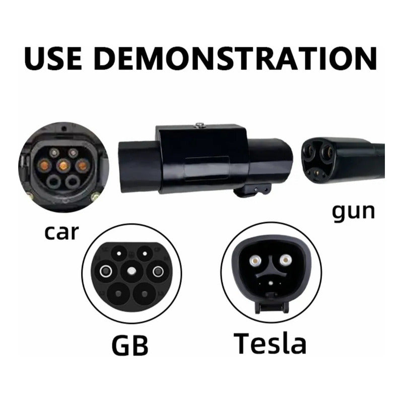 Adaptador Auto Eléctrico Tesla A Gbt, Para Byd, Jac, Candado