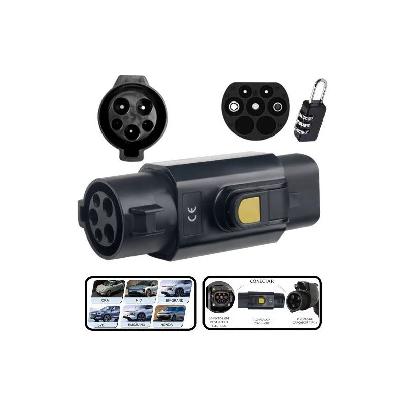 Adaptador Vehículo Eléctrico Tipo 1 A Gbt Byd, Jac, Sev, Etc