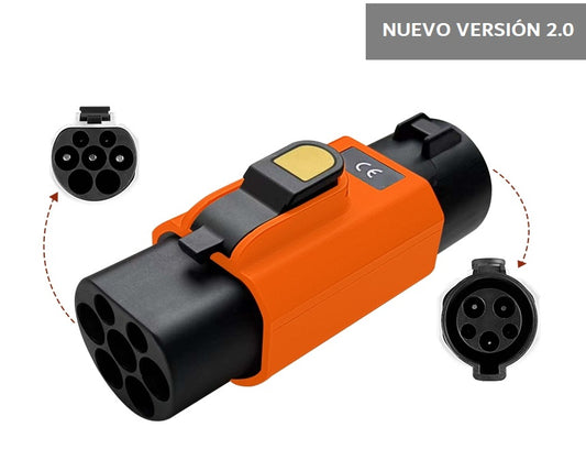 Adaptador Tipo 1 (J1772) a GBT nueva Generación con Protecciones adicionales.